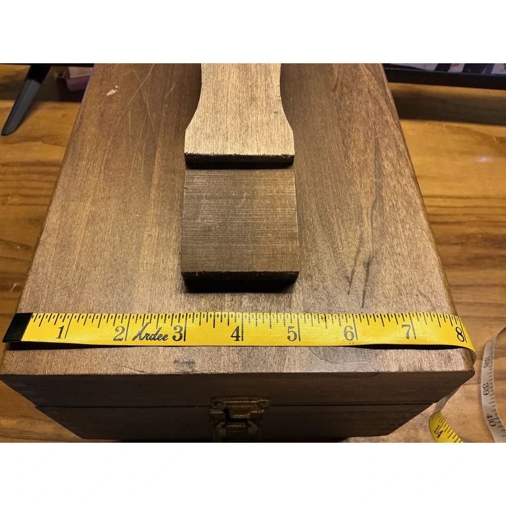 Vintage Shoe Shine Valet Box kit Brown Wood footrest grandpacore